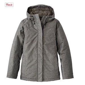 🧡 L.L.Bean Women's Winter Warmer Jacket Gray XL Hooded & Lined w Faux Fur